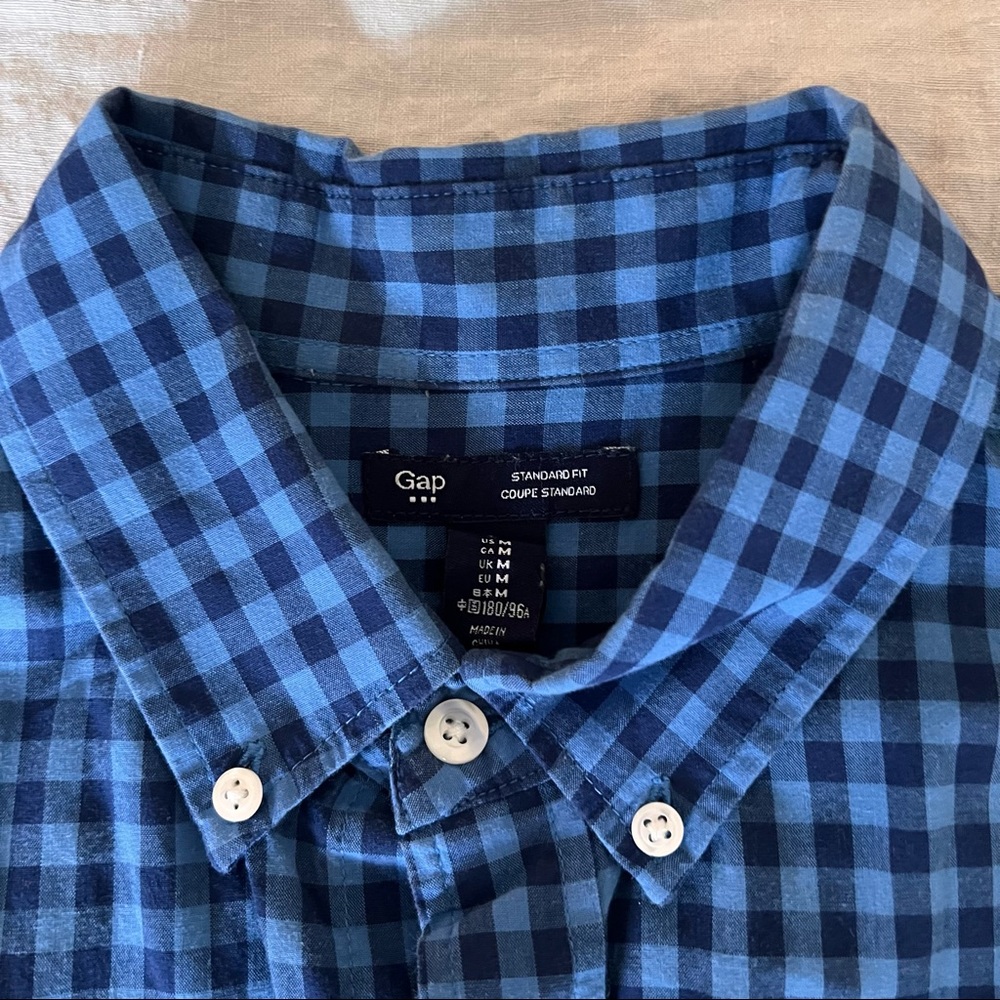 Gap Standard Fit Checkered LS shirt (M)